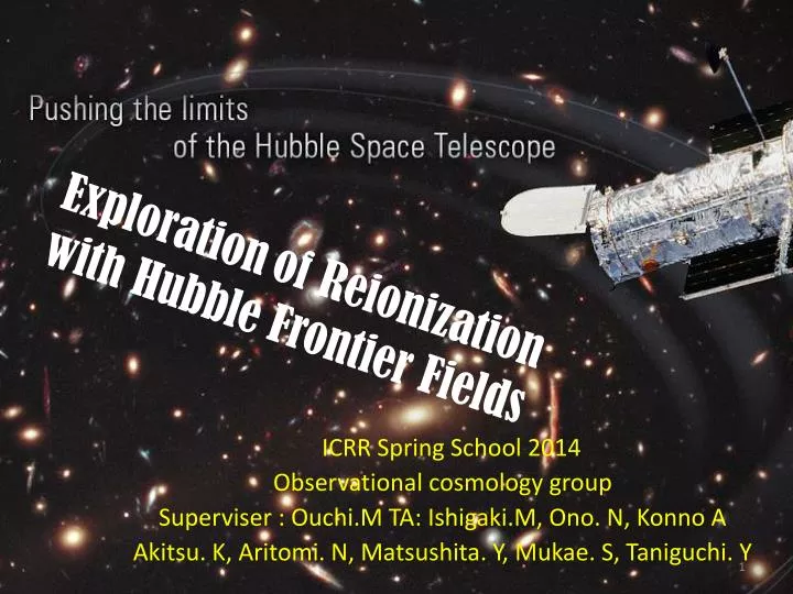 exploration of reionization with hubble frontier fields