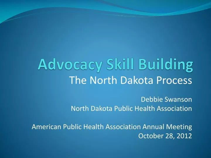 advocacy skill building