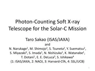 Photon-Counting Soft X-ray Telescope for the Solar-C Mission