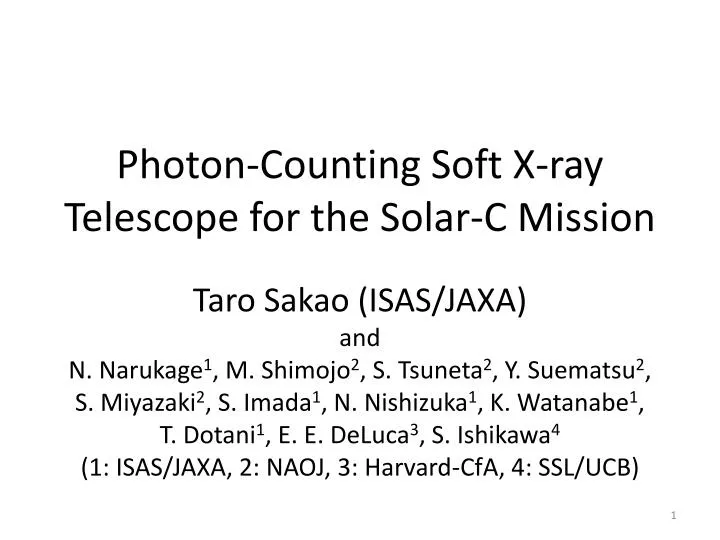 photon counting soft x ray telescope for the solar c mission