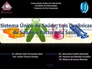 Universidade Federal de Uberlândia Faculdade de Odontologia Programa de Pós-Graduação