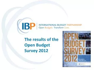 The results of the Open Budget Survey 2012