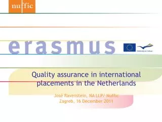 Quality assurance in international placements in the Netherlands