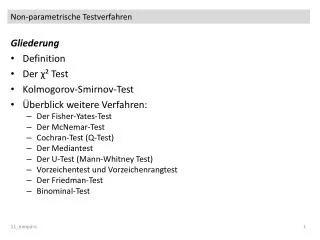 non parametrische testverfahren
