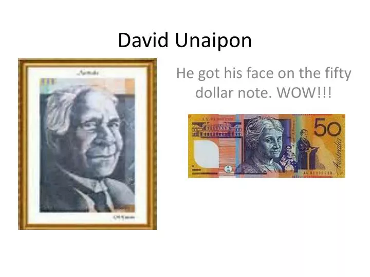 david unaipon