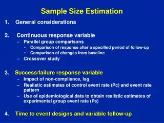 Sample Size Estimation