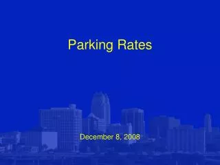 Parking Rates