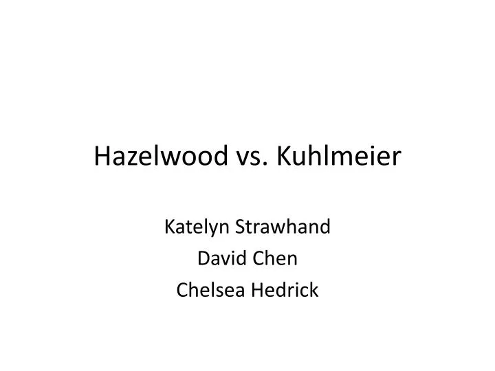 hazelwood vs kuhlmeier