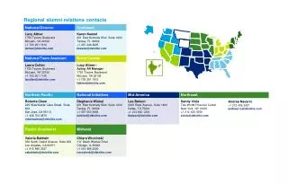 Regional alumni relations contacts