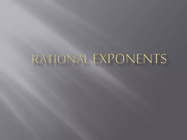 rational exponents