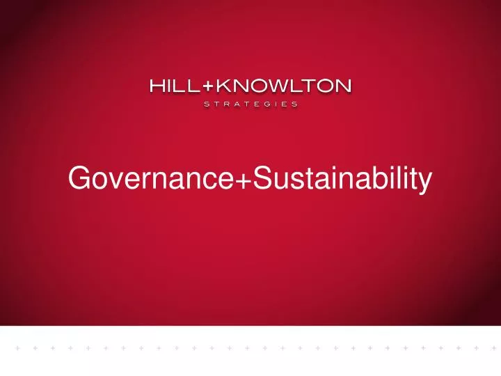 governance sustainability
