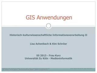 gis anwendungen