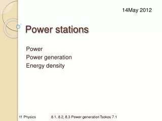 Power stations