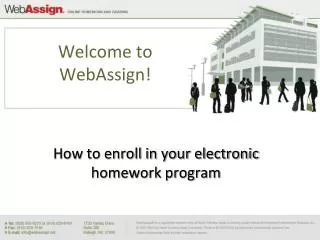 Welcome to WebAssign!