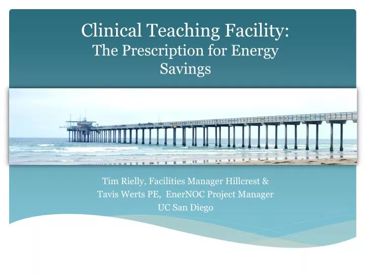 clinical teaching facility the prescription for energy savings