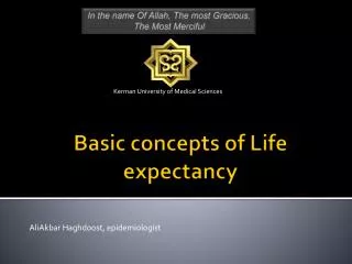 Basic concepts of Life expectancy