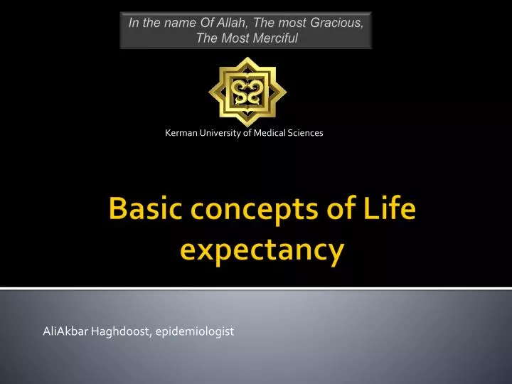 basic concepts of life expectancy