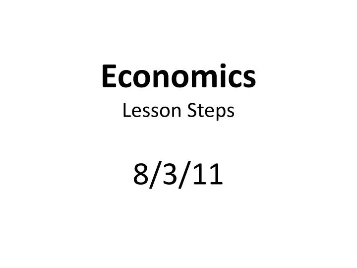 e conomics lesson steps