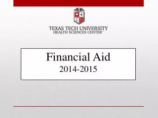 Financial Aid 2014-2015
