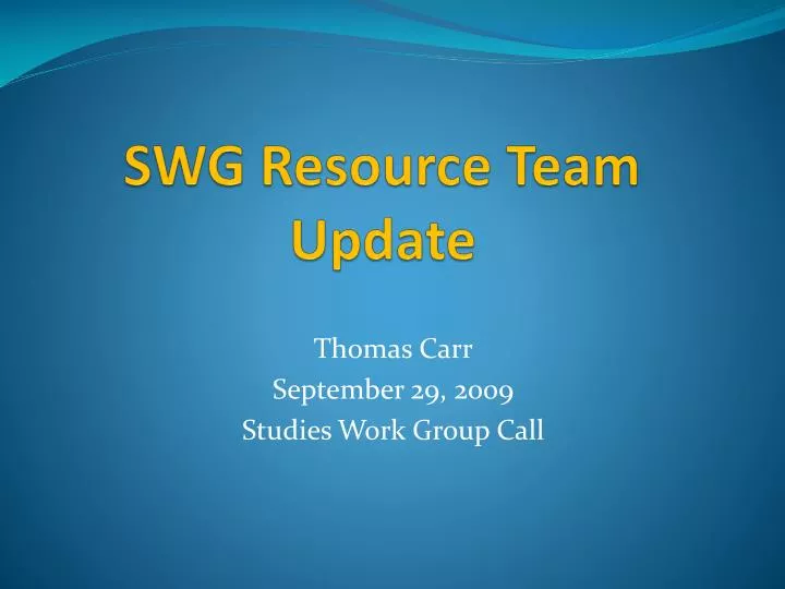 swg resource team update