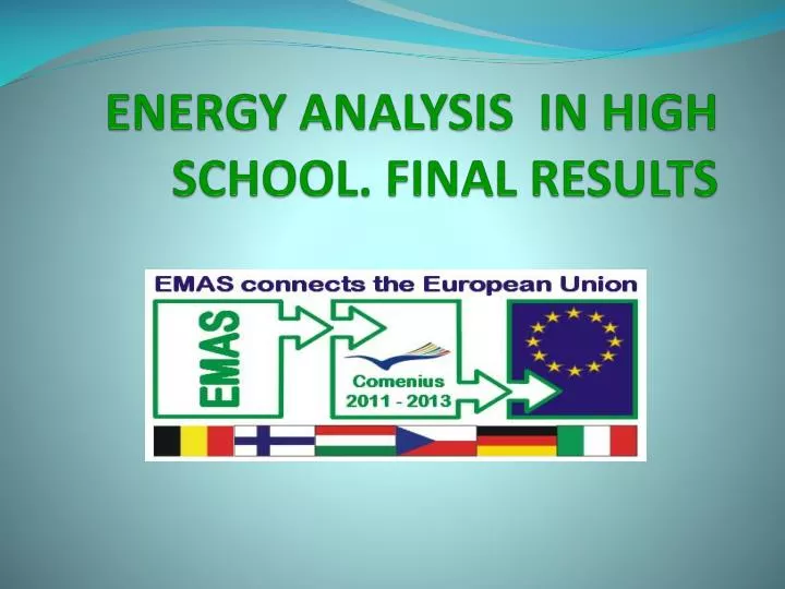 energy analysis in high school final results