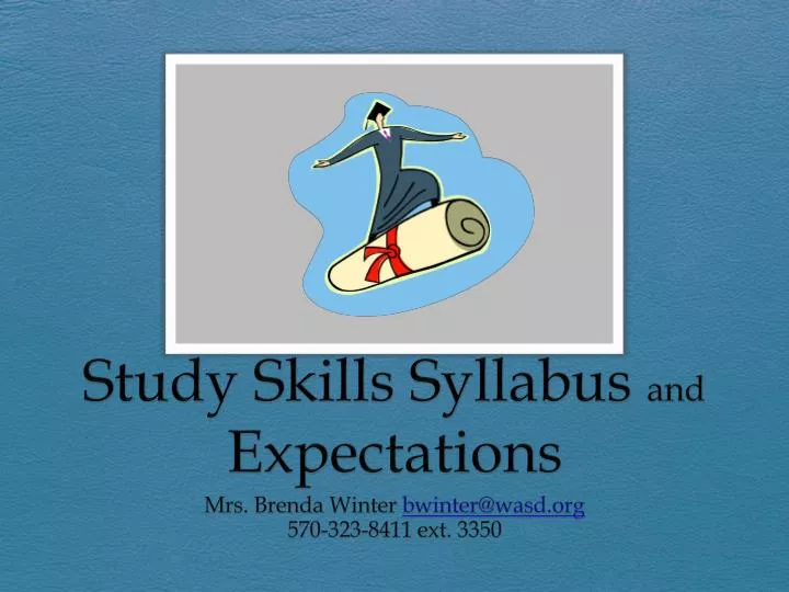 study skills syllabus and expectations