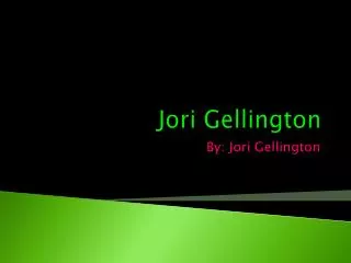 Jori Gellington