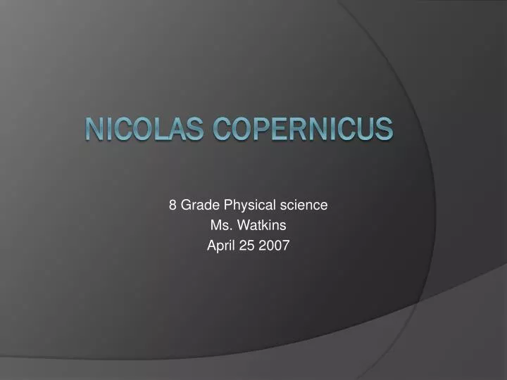 8 grade physical science ms watkins april 25 2007