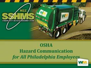 OSHA Hazard Communication for All Philadelphia Employees