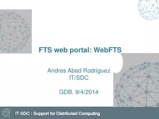 FTS web portal: WebFTS