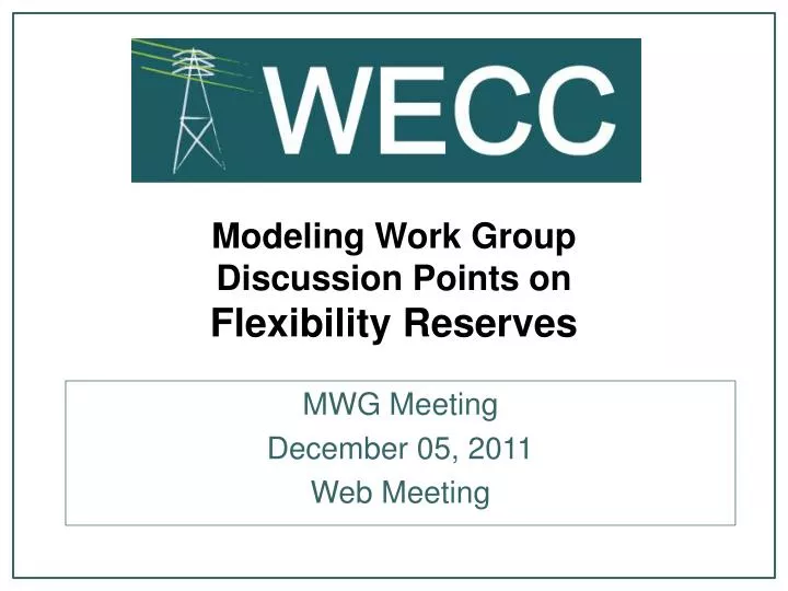 modeling work group discussion points on flexibility reserves