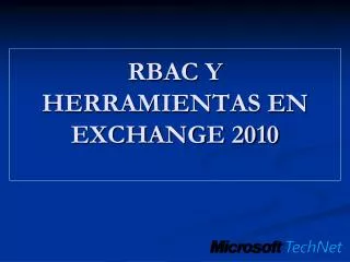 rbac y herramientas en exchange 2010