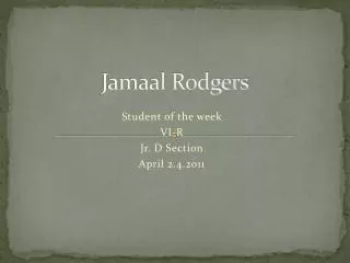 Jamaal Rodgers