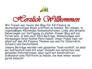herzlich willkommen