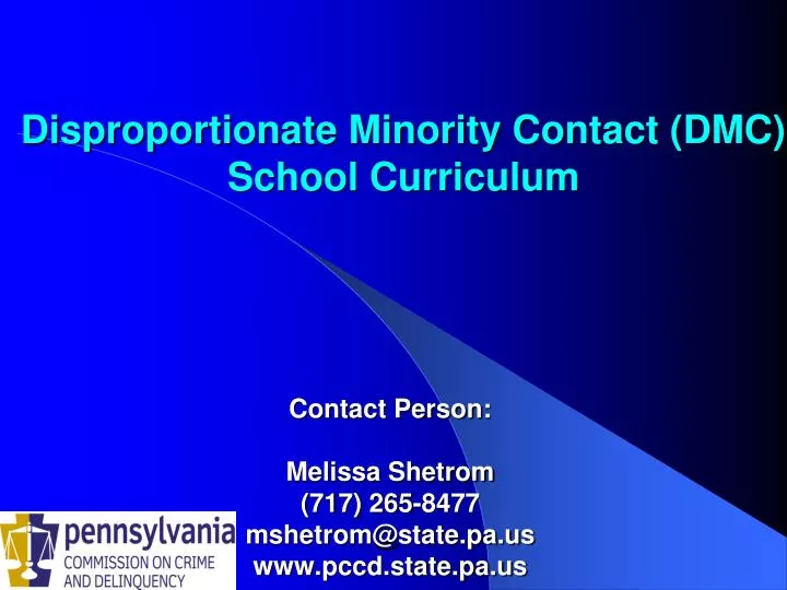 disproportionate minority contact dmc school curriculum