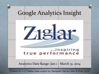 Google Analytics Insight