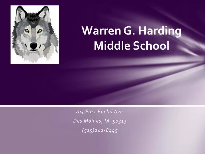 warren g harding middle school