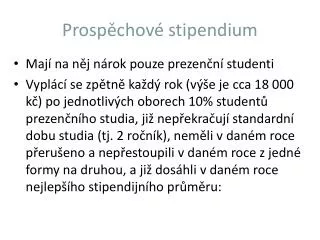 prosp chov stipendium
