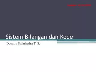 sistem bilangan dan kode