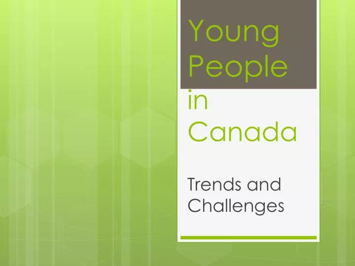 young people in canada