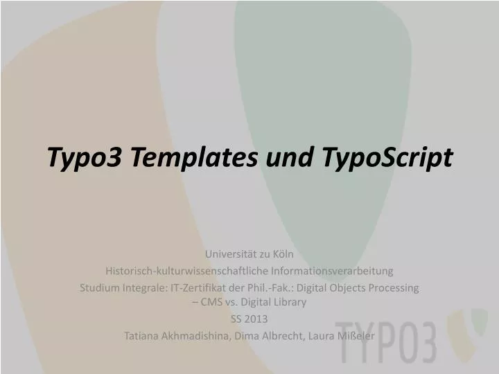 typo3 templates und typoscript