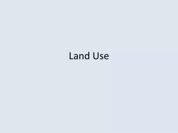 land use