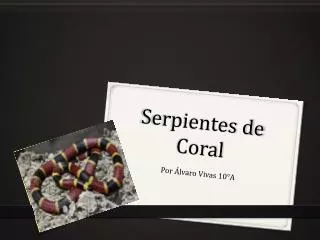 serpientes de coral