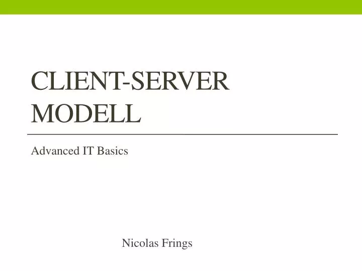client server modell