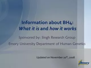 Information about BH4: What it is and how it works