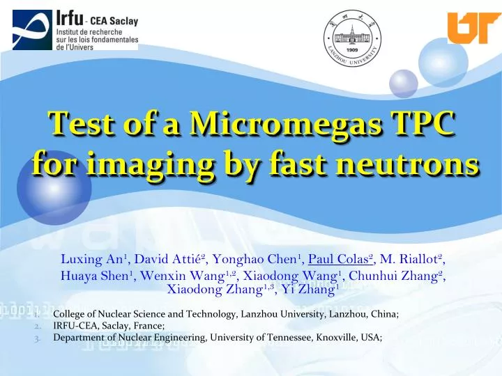 test of a micromegas tpc for imaging by fast neutrons