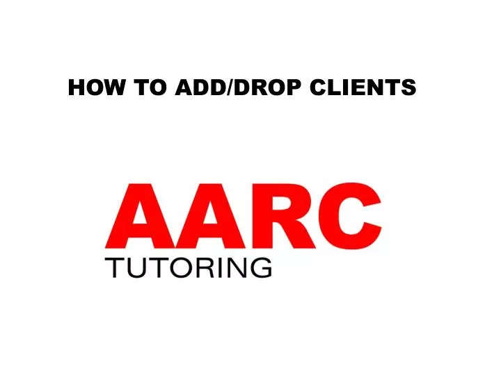 how to add drop clients
