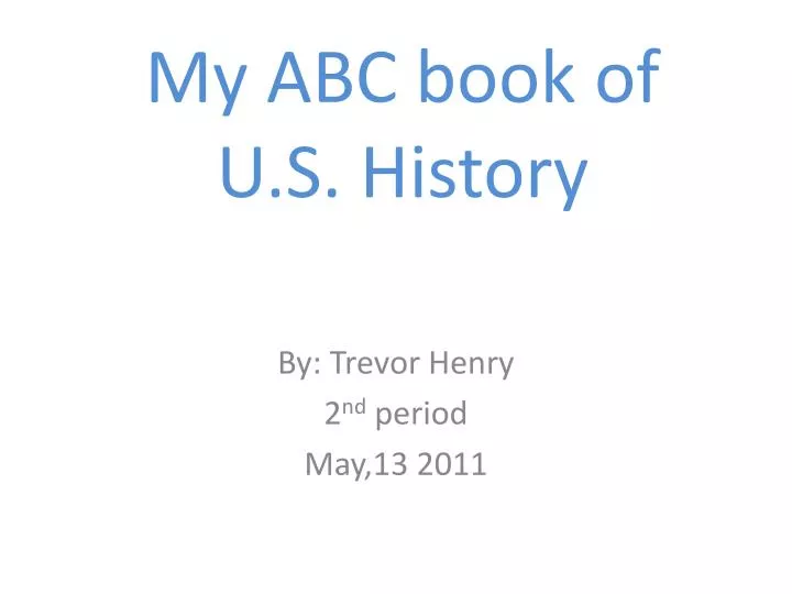 my abc book of u s history