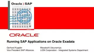 Running SAP Applications on Oracle Exadata