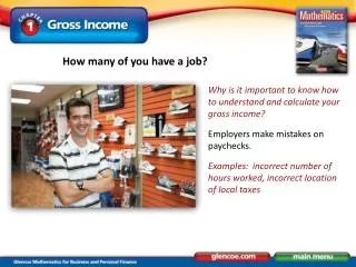Why is it important to know how to understand and calculate your gross income?